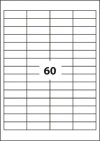 ETYKIETY SAMOPRZYLEPNE 50X18MM D.RECT BIAŁE 100ARK*60SZT