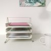 SZUFLADA NA DOKUMENTY 297X275X350MM LEVIATAN 3 SZUFLADY PERŁOWA METALOWA SIATKA