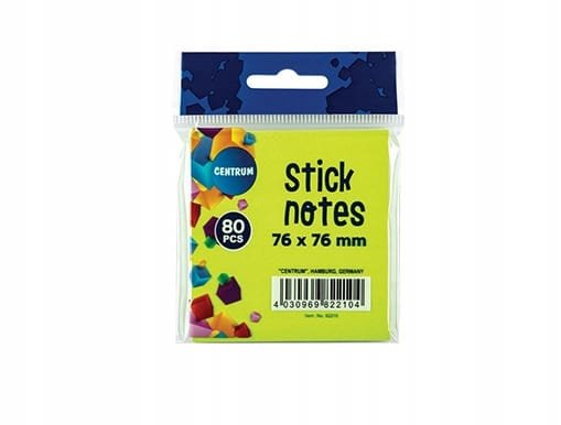 NOTES SAMOPRZYLEPNY __ ZIELONY __ 75 x 75 mm