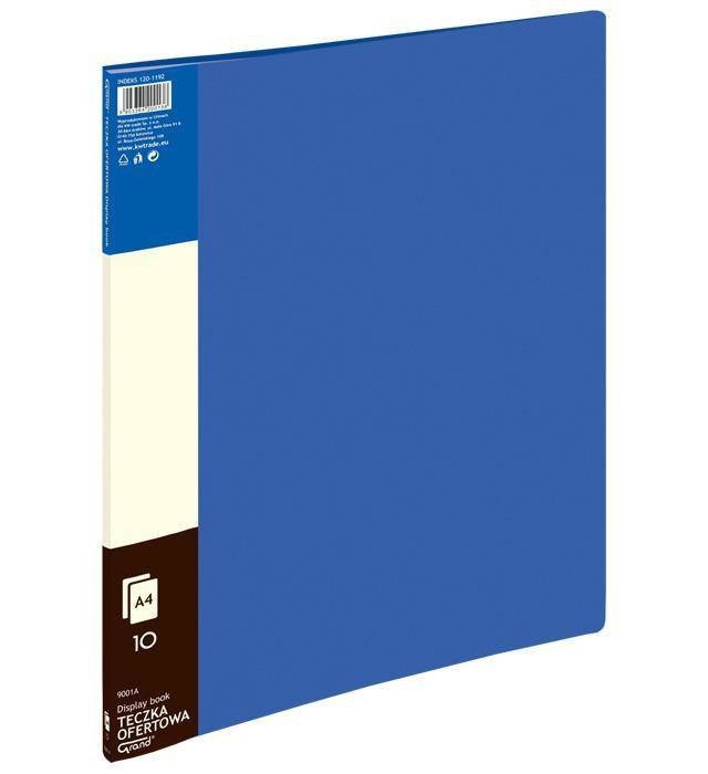 ALBUM OFERTOWY A4 GRAND 9001 120-1192 NIEBIESKL PVC 10 KIESZENI