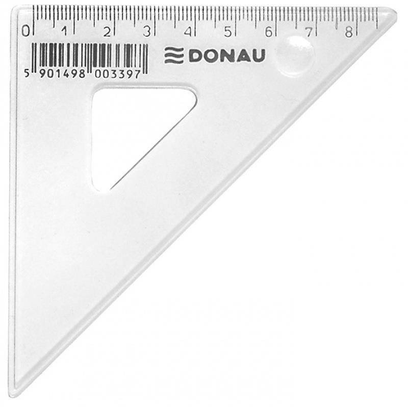 EKIERKA 45° DONAU 8.5CM PRZEZROCZYSTA