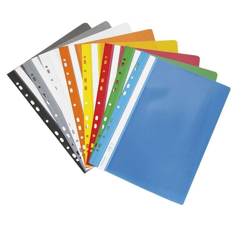 SKOROSZYT Z PERFORACJĄ A4 DONAU TWARDY SZARY PVC 150/160MIKR