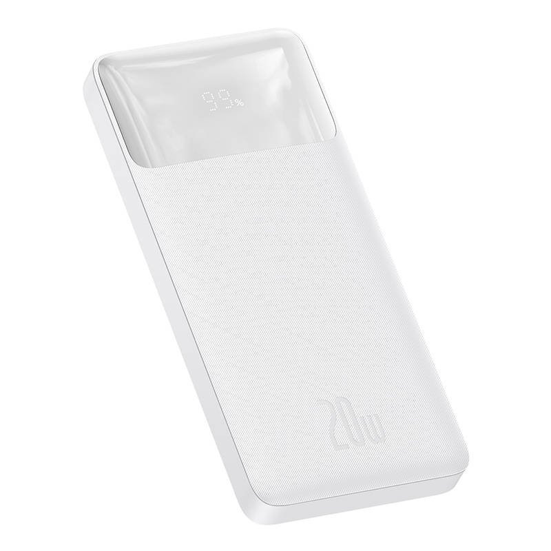 Powerbank Baseus Bipow 10000mAh, 2xUSB, USB-C, 20W (biały)