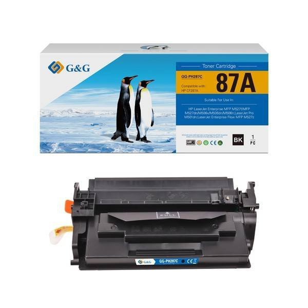 G&G KOMPATYBILNY TONER Z CF287A, BLACK, 9000S, NT-PH287C, HP 87A, DLA HP LJ ENTERPRISE M506, HP LJ PRO MFP M527, M501N, 930G, N