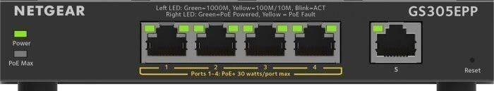NETGEAR PRZEŁĄCZNIK GS305EPP SWITCH UNMANAGED 5GE (4XPOE+)