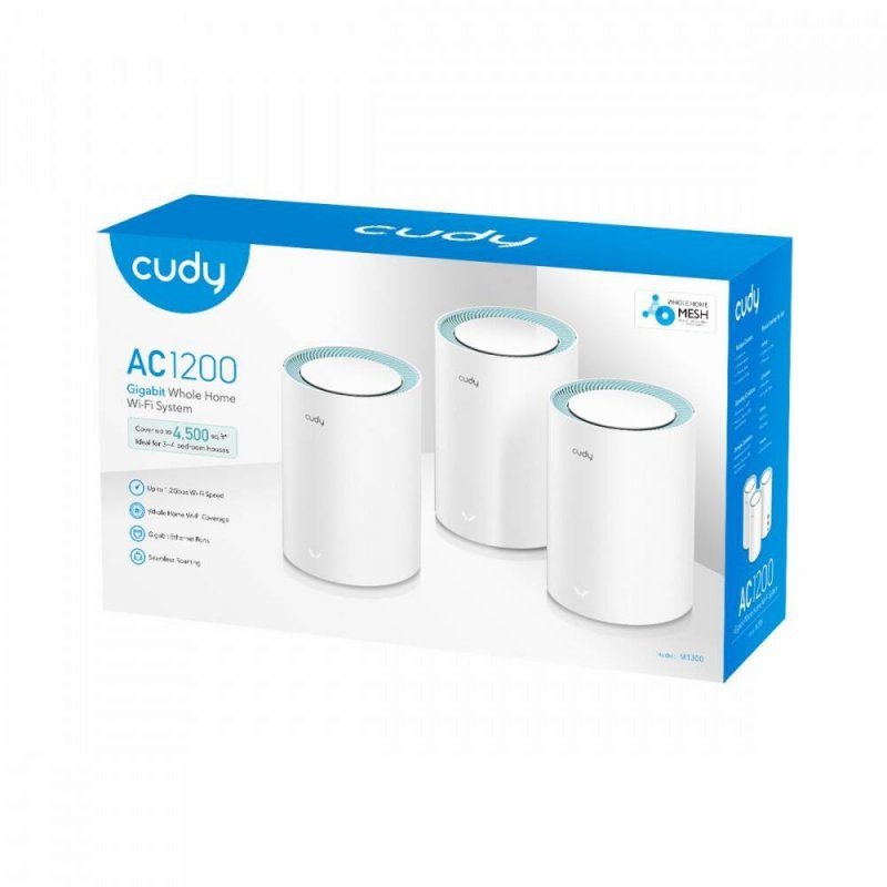 CUDY SYSTEM WIFI MESH M1300 (3-PACK) AC1200