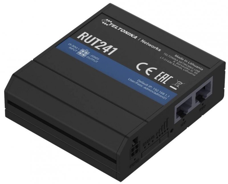 TELTONIKA ROUTER LTE RUT241 (CAT 4), 2G, WIFI, ETHERNET