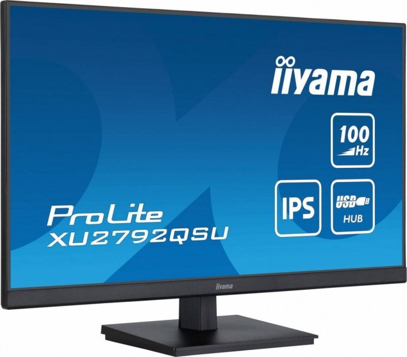 IIYAMA MONITOR 27 CALI PROLITE XU2792QSU-B6 IPS,QHD,100HZ,HDMI,DP,4XUSB3.2,SLIM