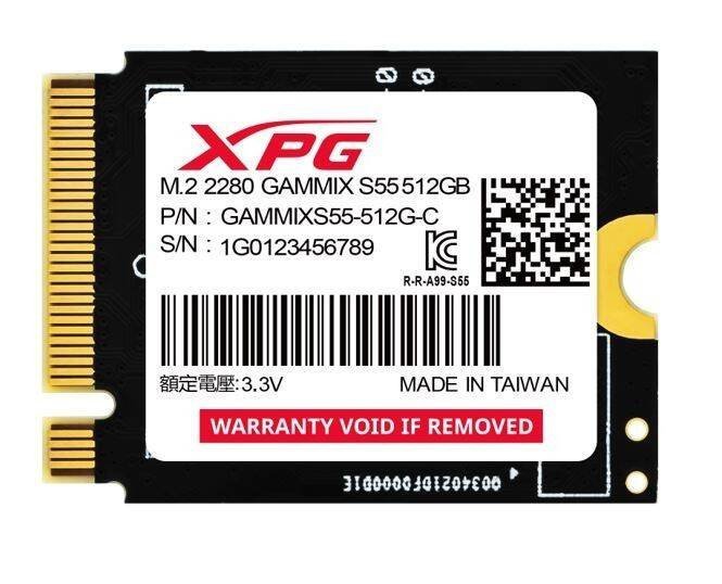 ADATA DYSK SSD XPG GAMMIX S55 512GB PCIE 4X4 5/3.8MB/S M2230