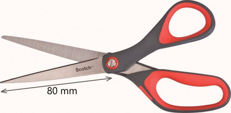 NOŻYCZKI 205MM PRECYZYJNE SCOTCH-3M SCOTCH® 1448 CZERWONO-SZARE