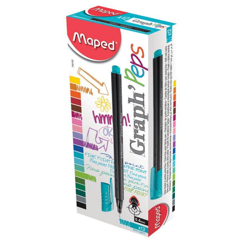 CIENKOPIS MAPED GRAPH PEPS TURKUSOWY 0.4MM