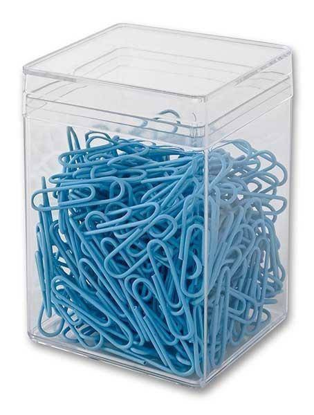 SPINACZE OKRĄGŁE 28MM VICTORY OFFICE PRODUCTS 60286H300-071 PASTELOWE JASNONIEBIESKIE METALOWE POWLEKANE W POJEMNIKU PLASTIKOWYM