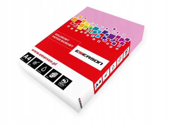Papier kolorowy A4 EMERSON różowy 80g 500 ark
