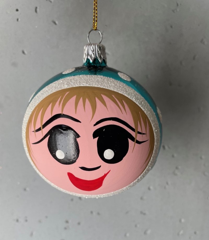 Bombka 8 cm dekorowana &quot;Laleczka&quot;