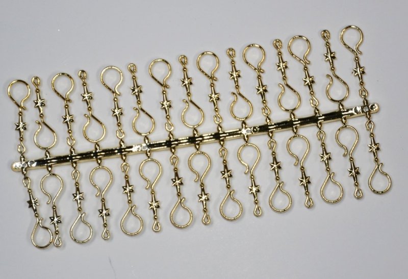 Haczyki do bombek 30 szt złote