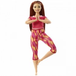 Mattel Lalka Barbie Made to Move Kwieciste Czerwony strój