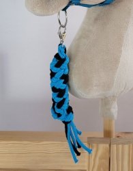 Uwiąz dla Hobby Horse ze sznurka – czarno-turkusowy