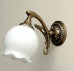 Kinkiet mosiężny,lampa ścienna z mosiądzu