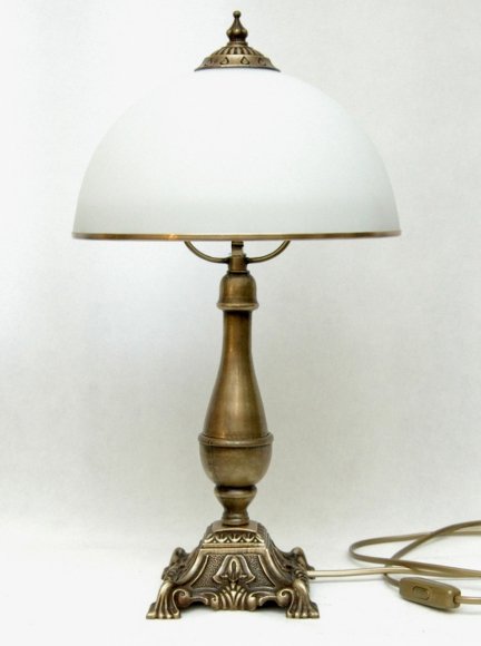 Lampka klasyczna metalowa, lampka nocna