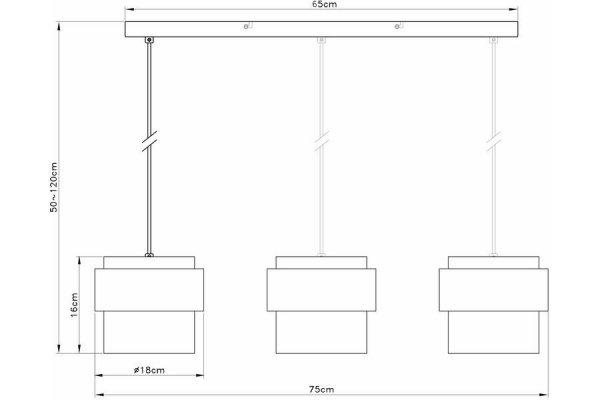 RABATY Quan - lampa wisząca 3 pł. chrom 343903-06 (od 10 % rabatu w koszyku)