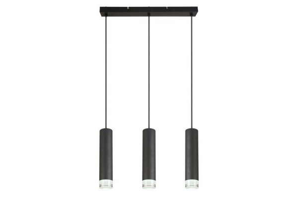 RABATY - Ina - lampa wisząca 3 płomienna czarny mat 340803-30 (od 10% rabatu w koszyku)