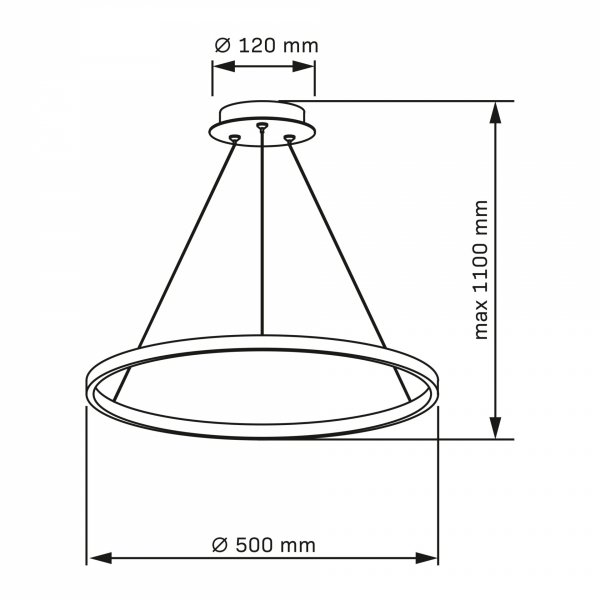Lampa wisząca LED LEA 1 złota 329165 Sanico Goldlux