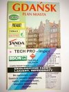 GDAŃSK. PLAN MIASTA. MAPA Z REKLAMAMI 