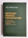 RACHUNEK PRAWDOPODOBIEŃSTWA. PODRĘCZNIK - Lech Tadeusz Kubik 1980