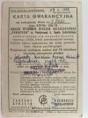 KARTA GWARANCYJNA NA ZAKUPIONY SILNIK