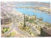 BARCELONA. MONUMENTO A COLÓN. EL PUERTO AL FONDO