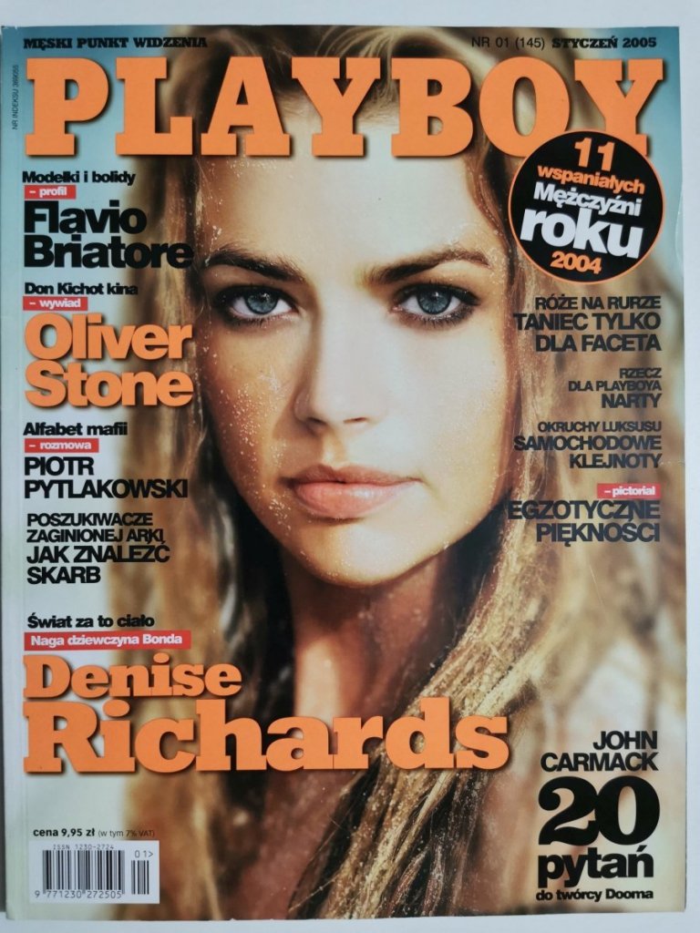 PLAYBOY NR 01 (145) STYCZEŃ 2005 DENISE RICHARDS - Czasopisma erotyczne - EROTYKA