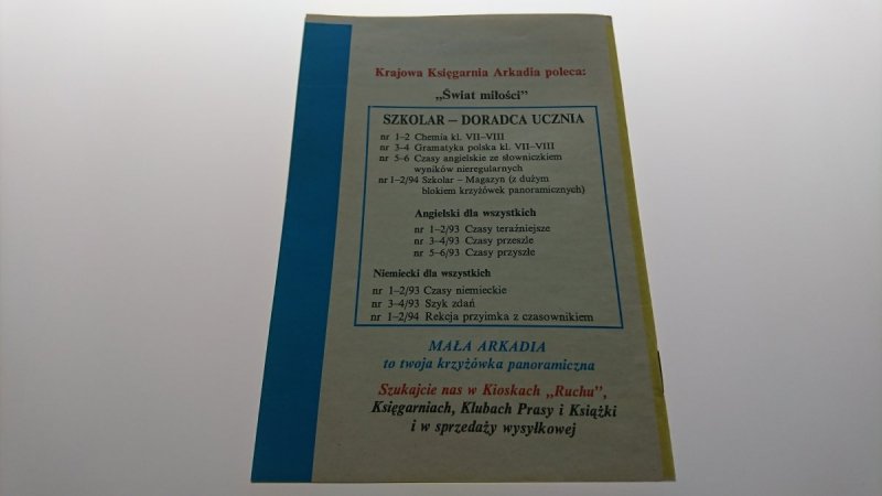 ANGIELSKI DLA WSZYSTKICH 4 NR 1-2/94 ĆWICZENIA
