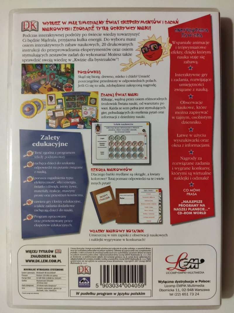 PC CD-ROM. MOJA PIERWSZA NIEZWYKŁA ENCYKLOPEDIA NAUKI