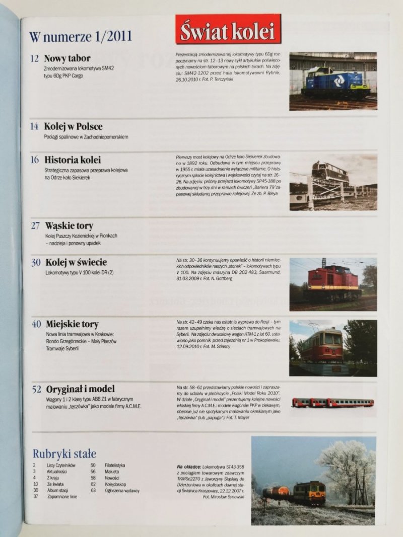 Miesięcznik. Świat kolei 01/2011
