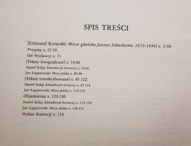 MUZA GDAŃSKA JANOWI SOBIESKIEMU 1673-1696