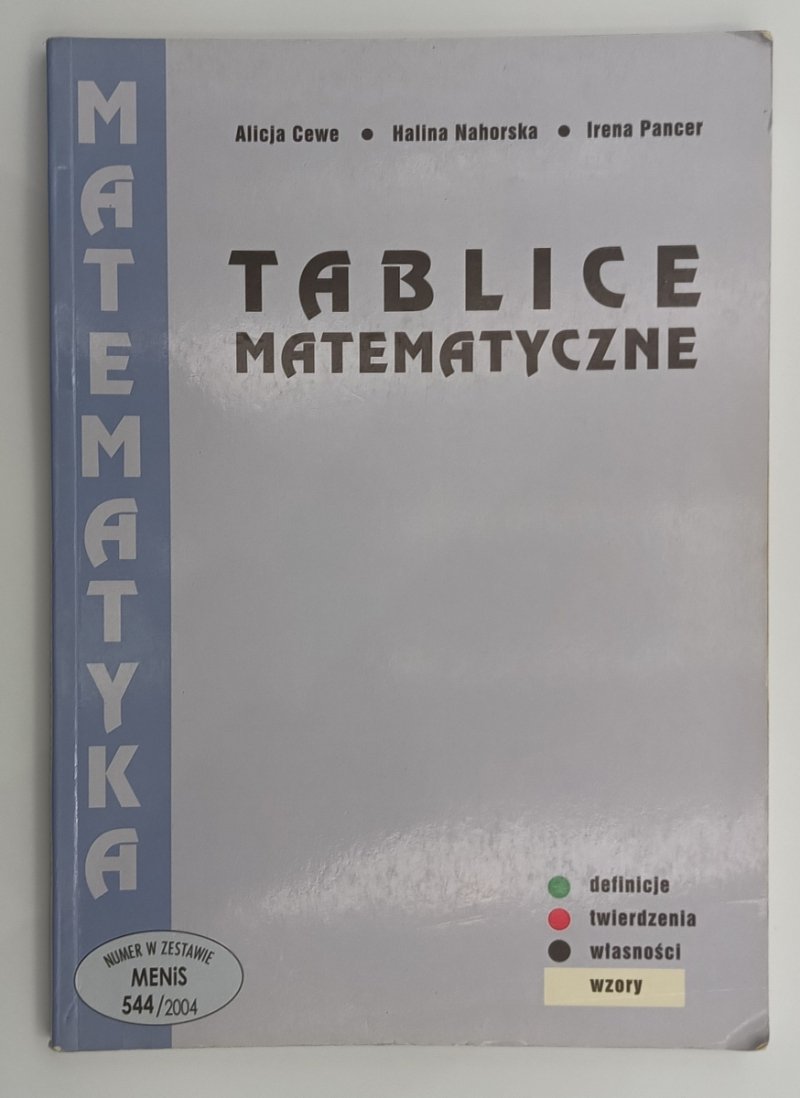 TABLICE MATEMATYCZNE - Alicja Cewe 2004