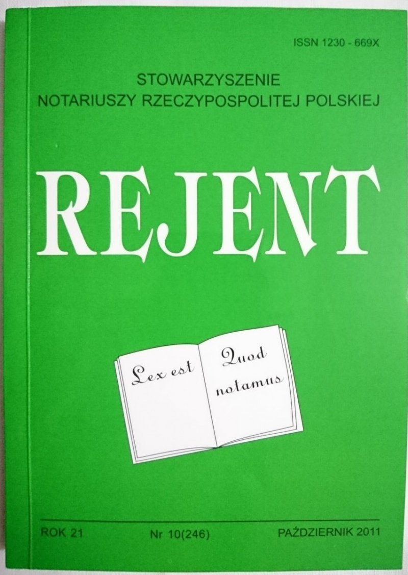 REJENT ROK 21 NR 10 (246) PAŹDZIERNIK 2011