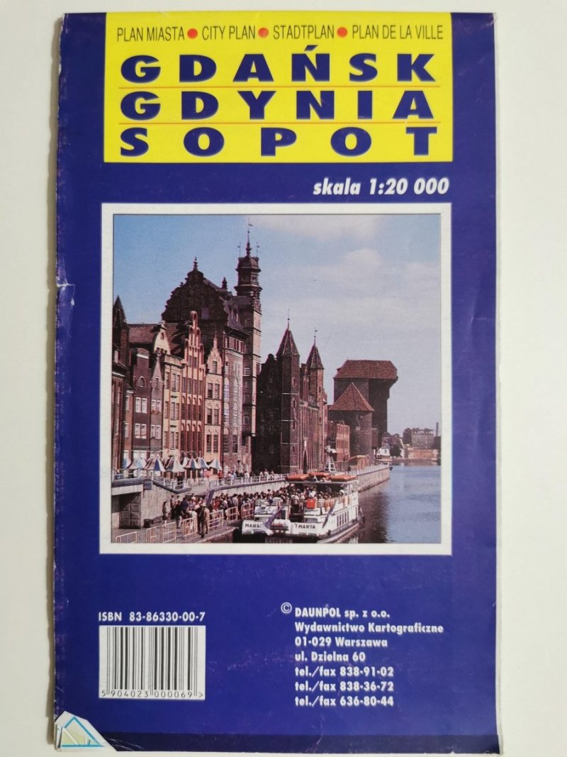 GDAŃSK GDYNIA SOPOT. PLAN MIASTA 1: 20 000 