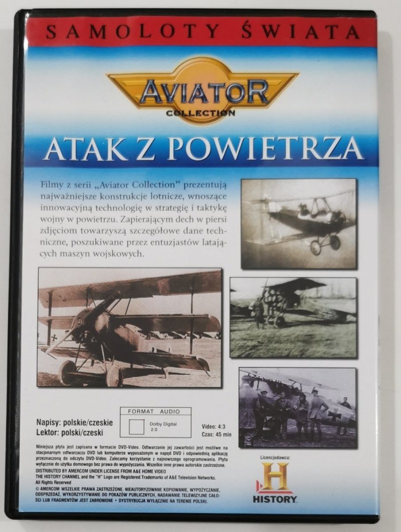 DVD. WIELKA ENCYKLOPEDIA LOTNICTWA. Airstrike 114 DVD PLUS 4 SEGREGATORY Komplet