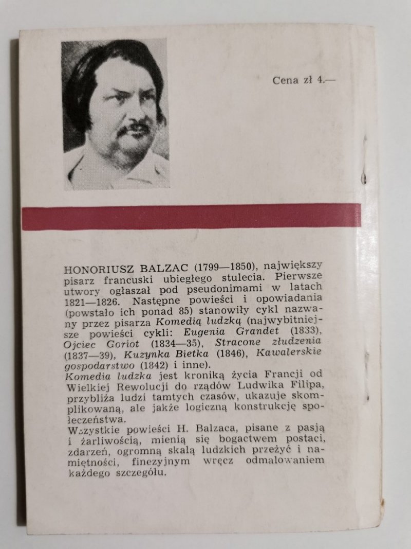 BAL W SCEAUX - Honoriusz Balzac 