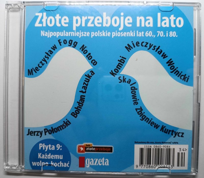 CD. ZŁOTE PRZEBOJE NA LATO PŁYTA 9: KAŻDEMU WOLNO KOCHAĆ