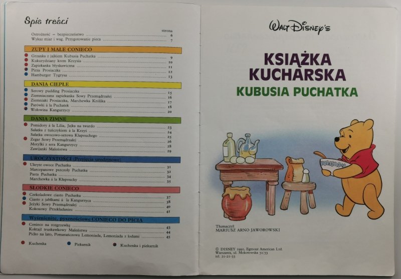 KSIĄŻKA KUCHARSKA KUBUSIA PUCHATKA - Mariusz Arno Jaworowski