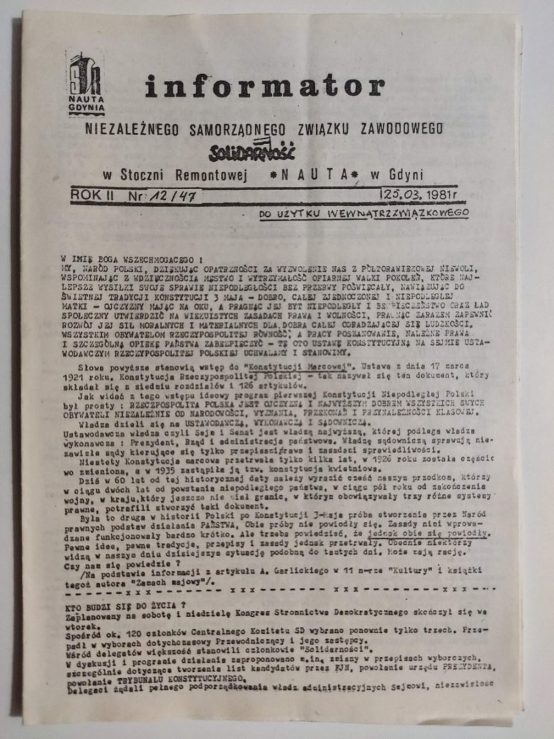 INFORMATOR NR 12/47 25.03.1981
