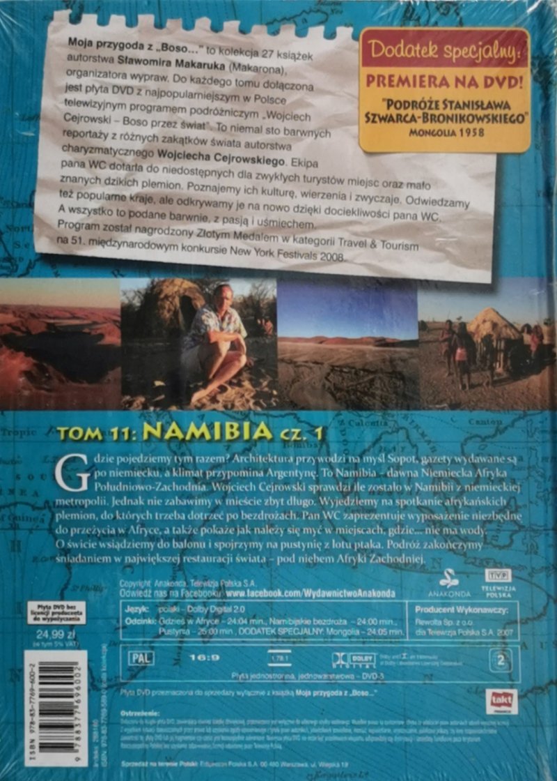 DVD. MOJA PRZYGODA Z „BOSO” TOM 11 NAMIBIA CZ. 1. Wojciech Cejrowski