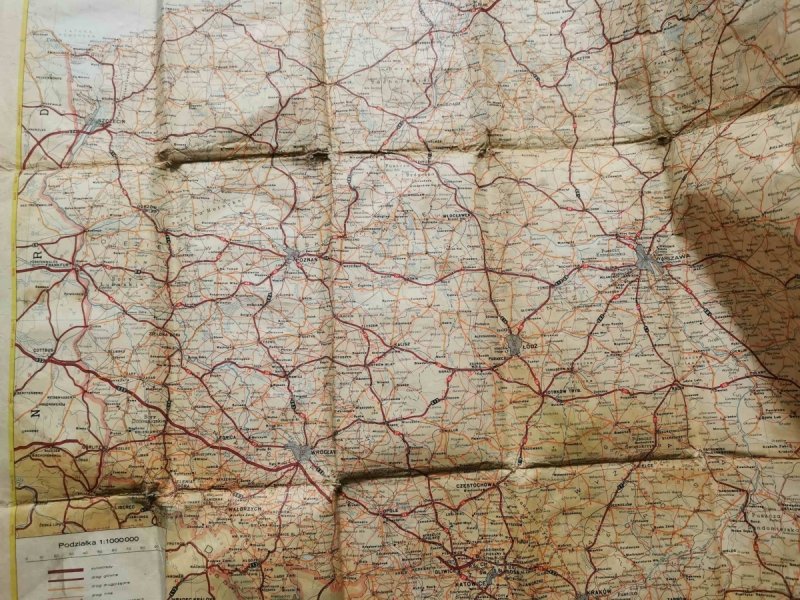 MAPA POLSKI 1963. PŁÓCIENNA 