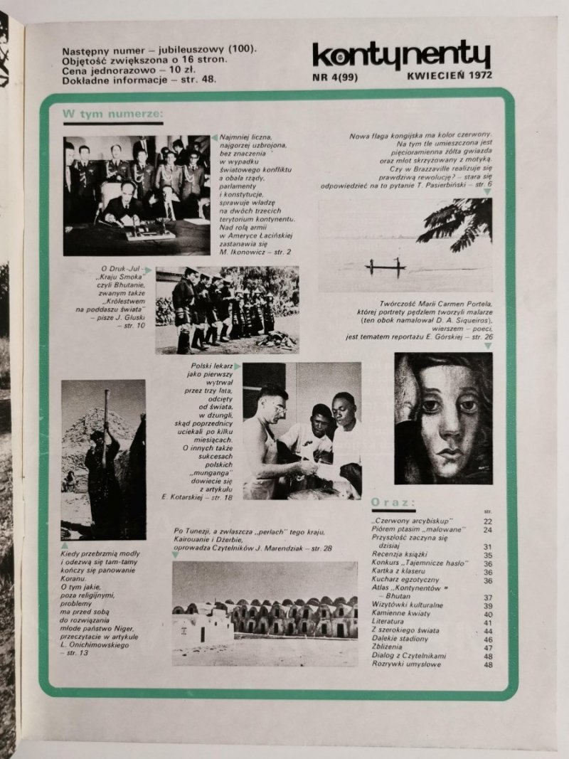 KONTYNENTY NR 4 (99) 1972