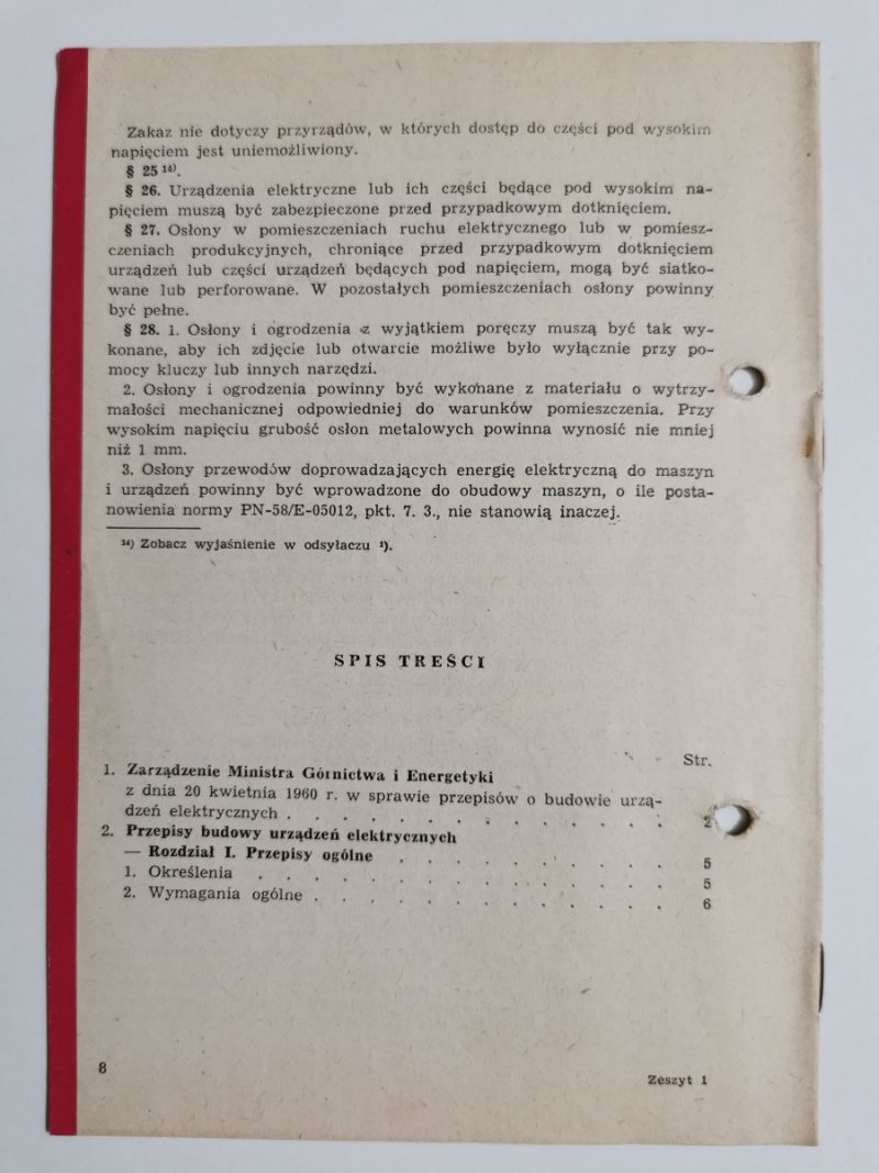 PRZEPISY BUDOWY URZĄDZEŃ ELEKTROENERGETYCZNYCH ZESZYT 1 PRZEPISY OGÓLNE 1980