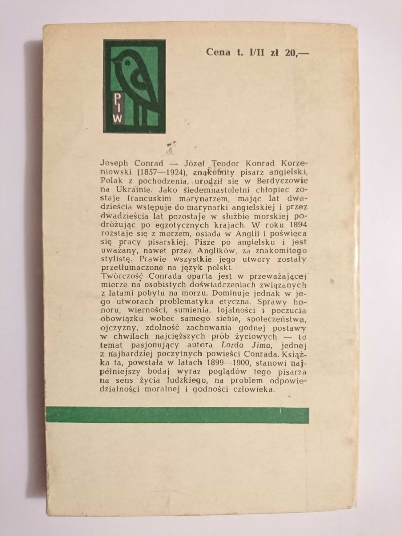 LORD JIM TOM II - Joseph Conrad 1968
