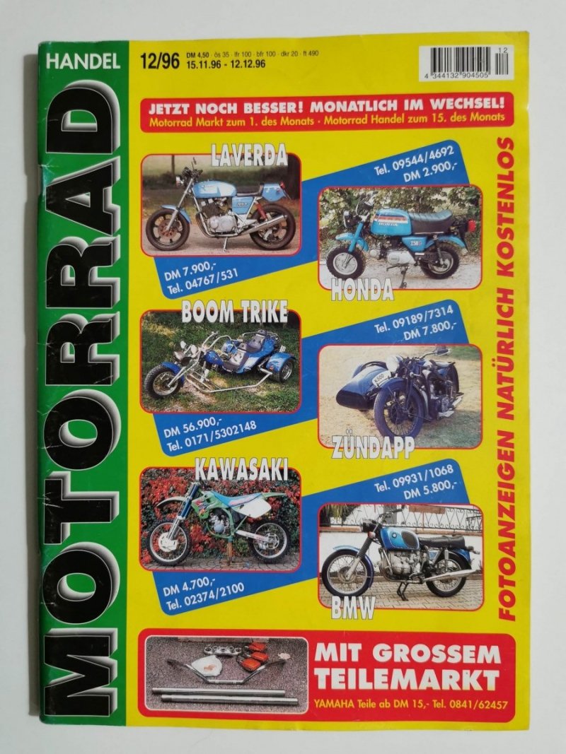 MOTORRAD HANDEL NR 12/96 