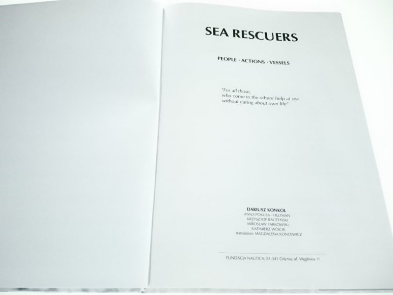 RATOWNICY MORSCY - SEA RESCUERS. PEOPLE ACTIONS VESSELS - Konkol